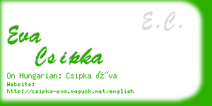 eva csipka business card